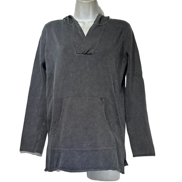 Barefoot Dreams Size XS Blue Gray Hoodie Soft Popover Kangaroo Pocket Sweatshirt - Picture 1 of 6